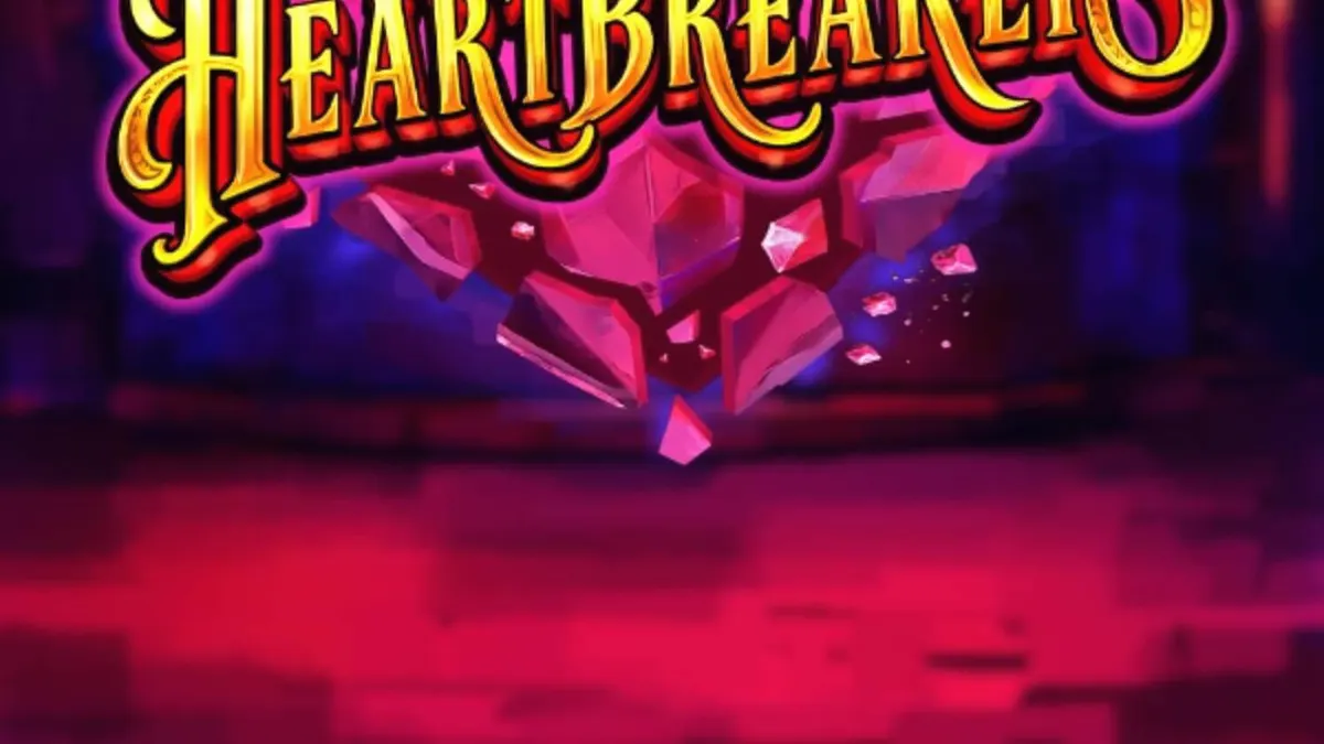 Tampilan visual slot Heartbreakers dengan nuansa kabaret dan koboi